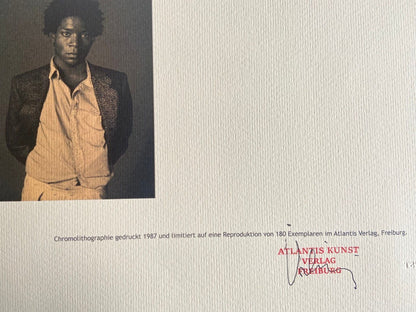 Jean Michel Basquiat Lithograph Coa Signed Numbered In Pencil