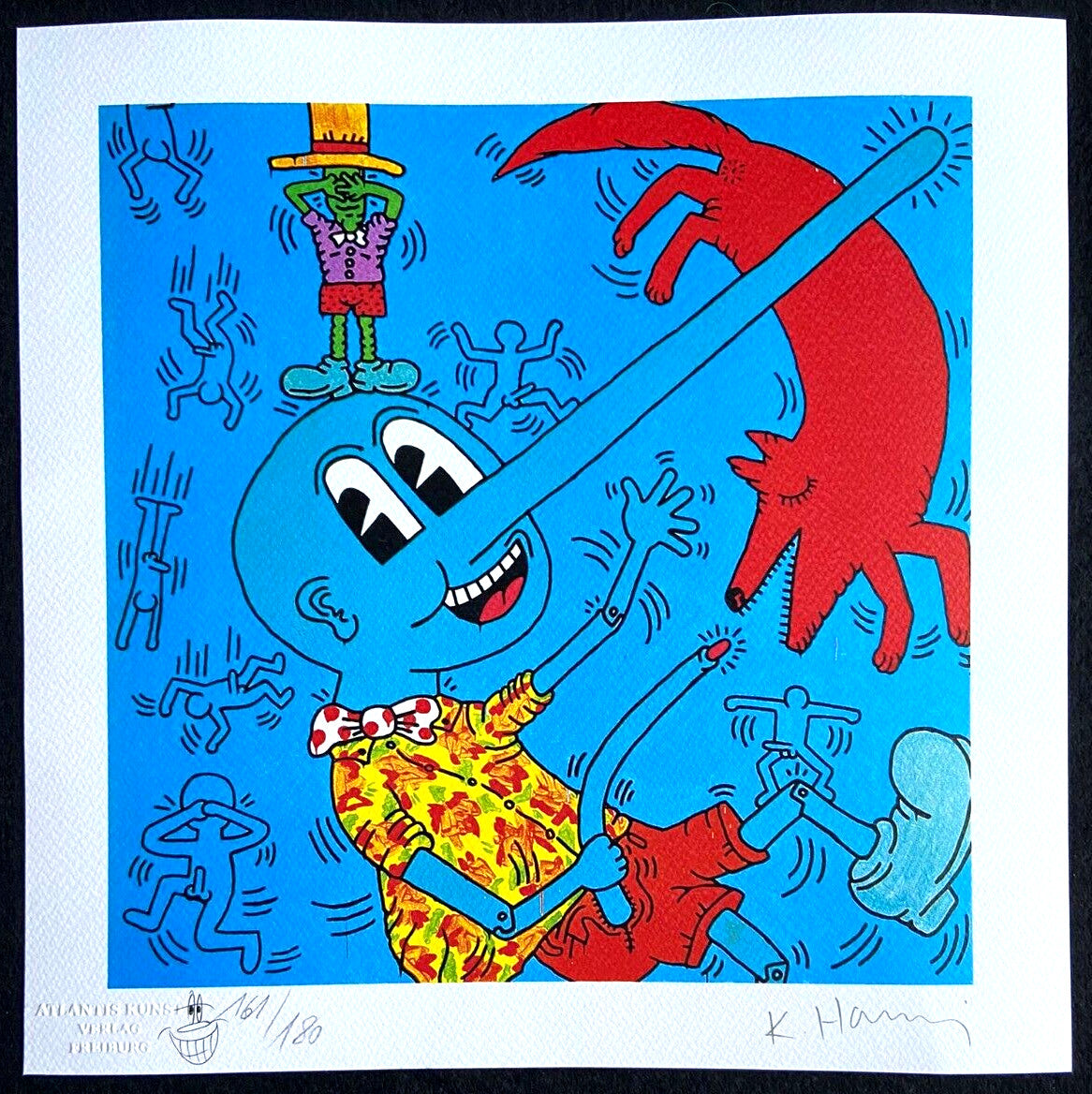 Keith Haring Lithograph Signed Numbered By Hand