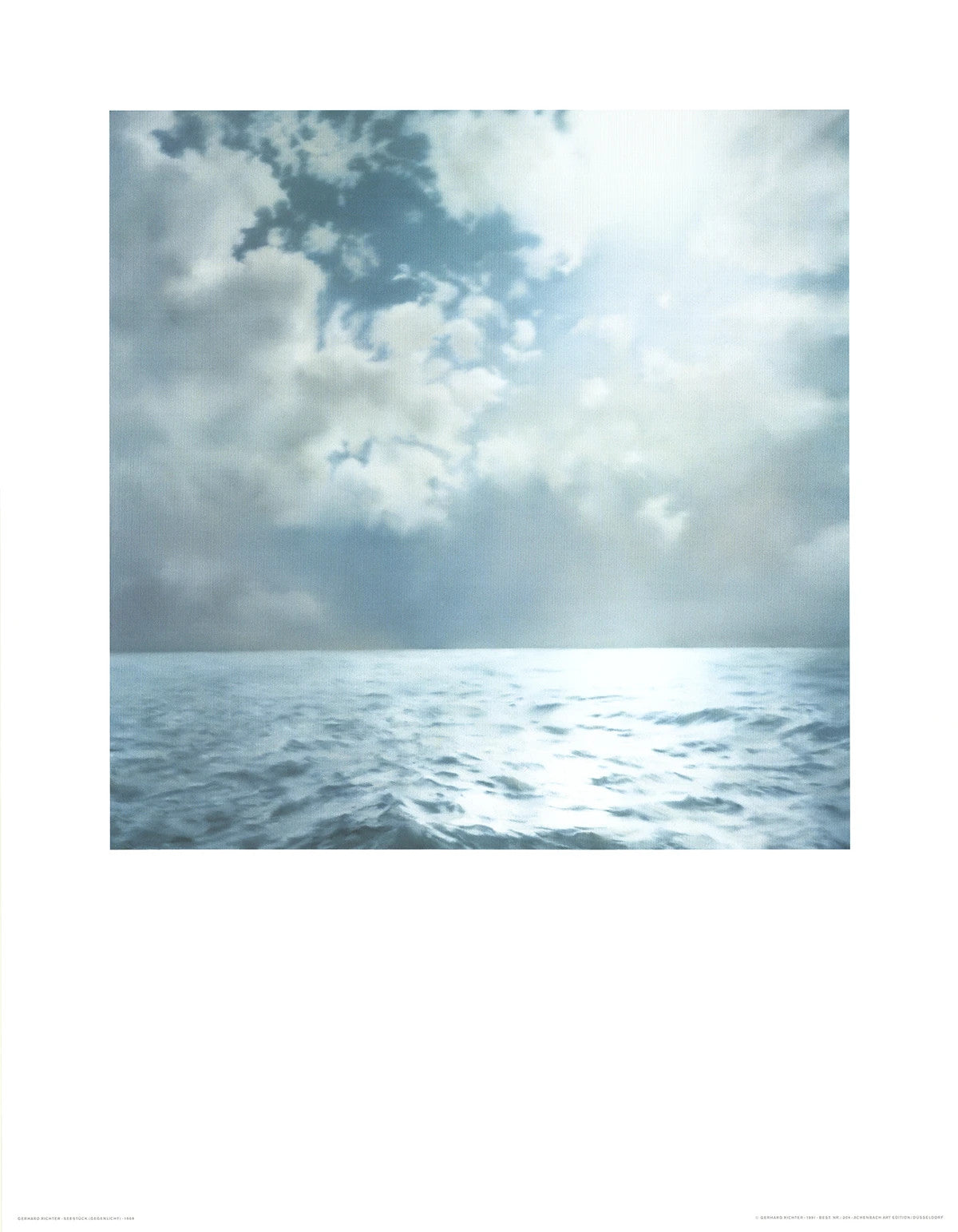Gerhard Richter Seascape (No Text) " Poster Contemporary Blue
