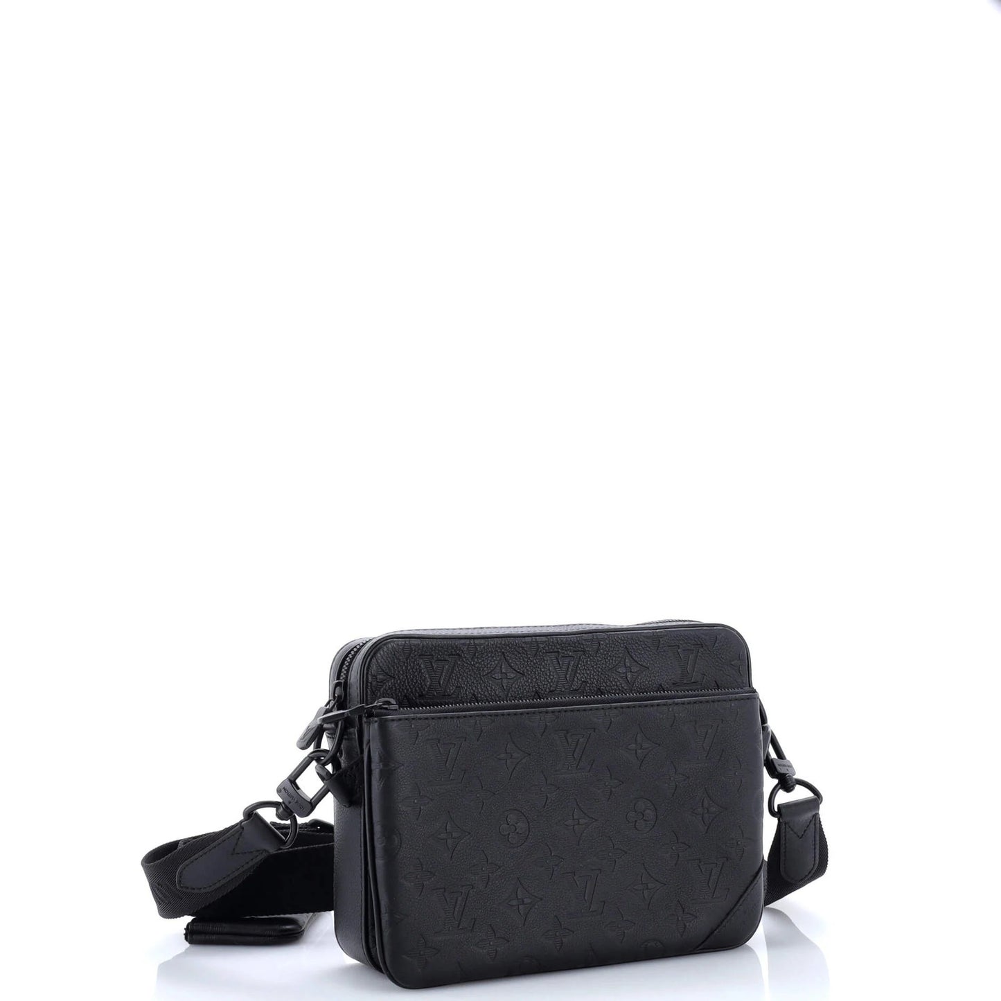 Louis Vuitton Trio Messenger Bag Monogram Shadow Leather