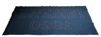 Vintage 1920 Princeton 68X33 Black/Orange Felt