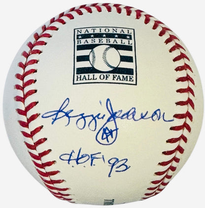 Reggie Jackson Autographed Official Hof Major