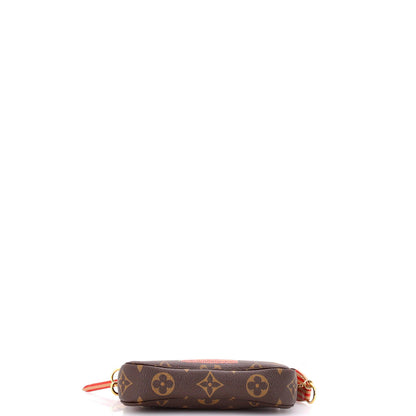 Louis Vuitton Pochette Accessoires Limited Edition Vivienne Xmas Monogram Canvas
