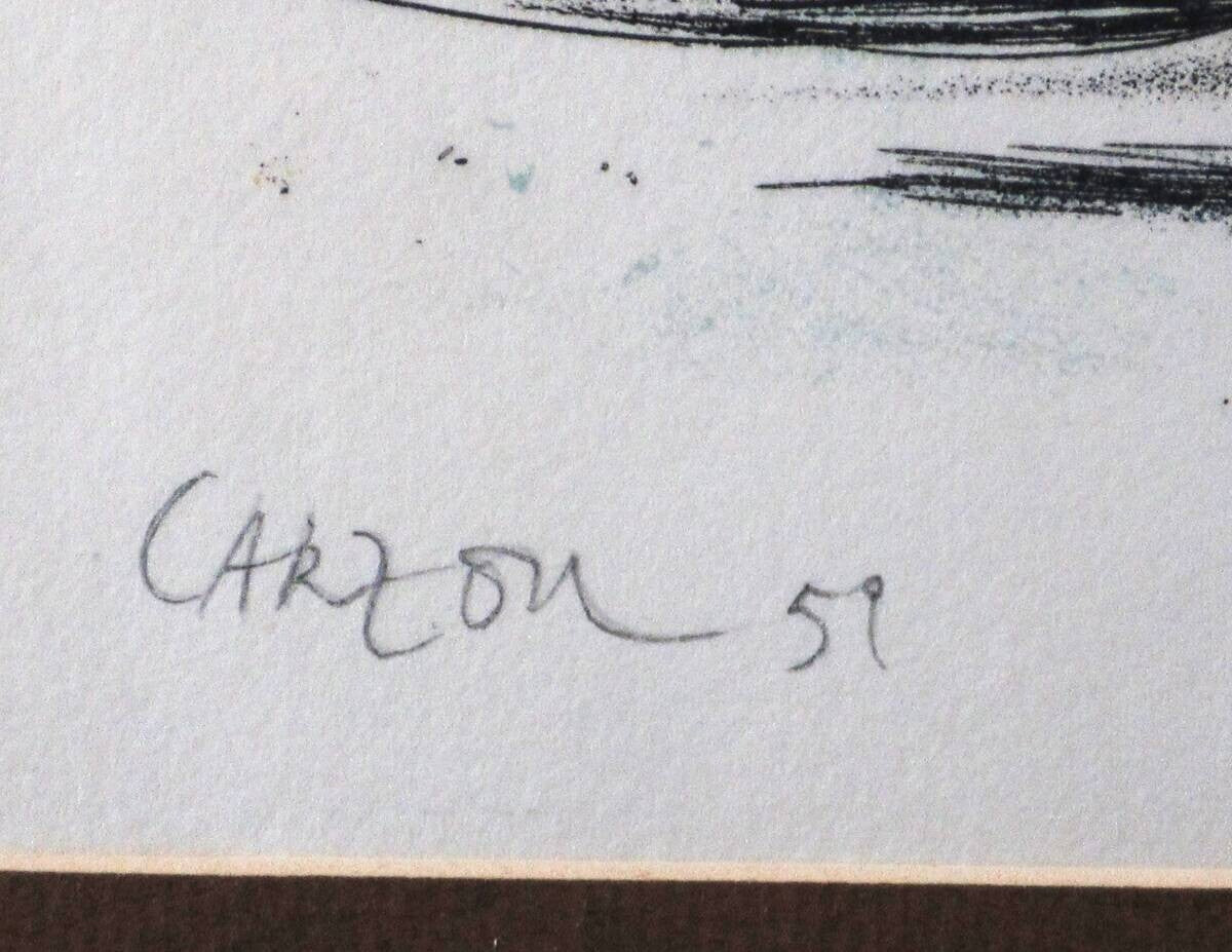 Jean Carzou (French / Armenian) Rare 1959 Signed Original Lithograph Framed