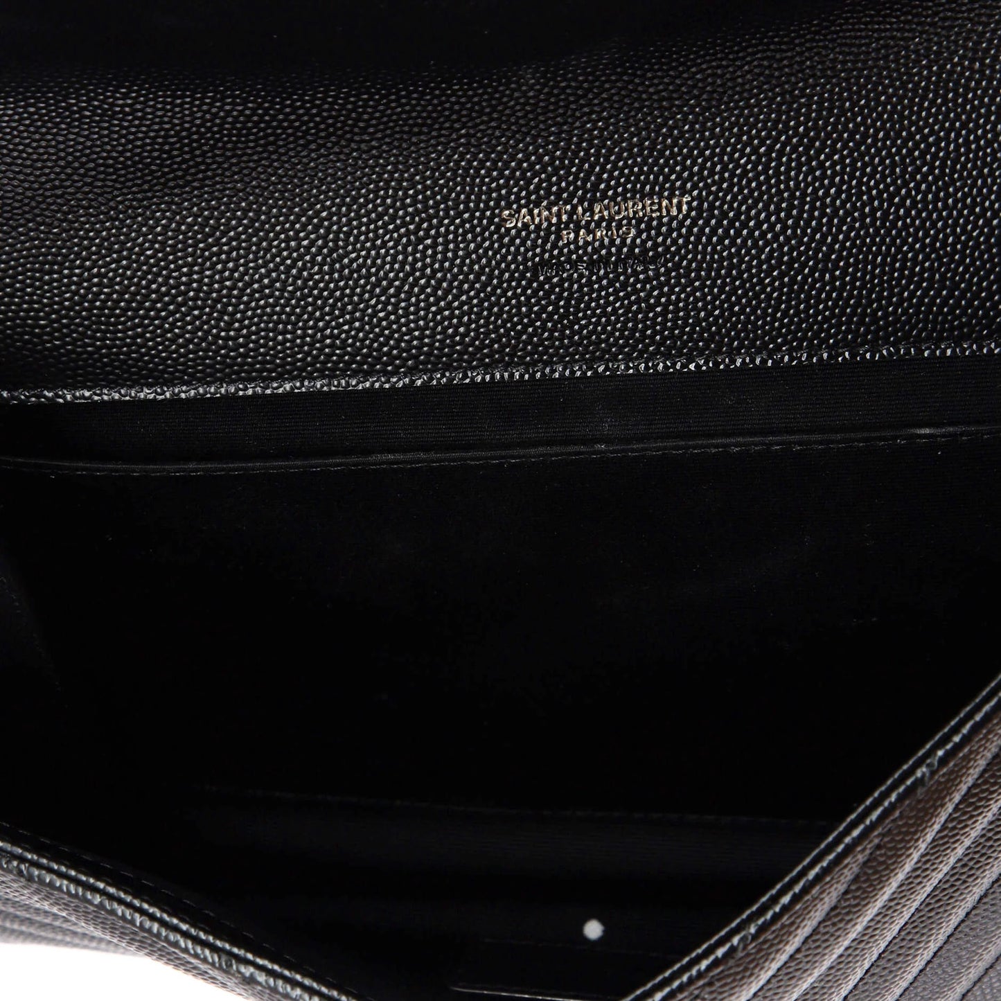 Saint Laurent Classic Monogram Envelope Wristlet Clutch Matelasse Chevron