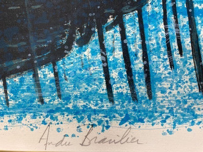 Andre Brasilier Signed Original Lithograph Venice