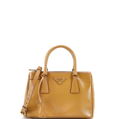 Prada Double Zip Lux Tote Vernice Saffiano Leather Small