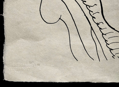 Henri Matisse Lithograph Handmade Coa Contract Signed By Hand Numbered By Hand