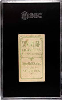 Fred Snodgrass 1910 T206 Catching Sovereign Tobacco Card (Sgc 3.5)