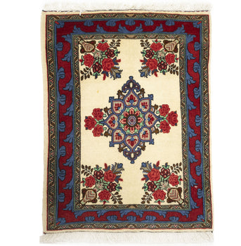 2X3 Ft Handmade Indo-Bidjar Oriental Rug Floral