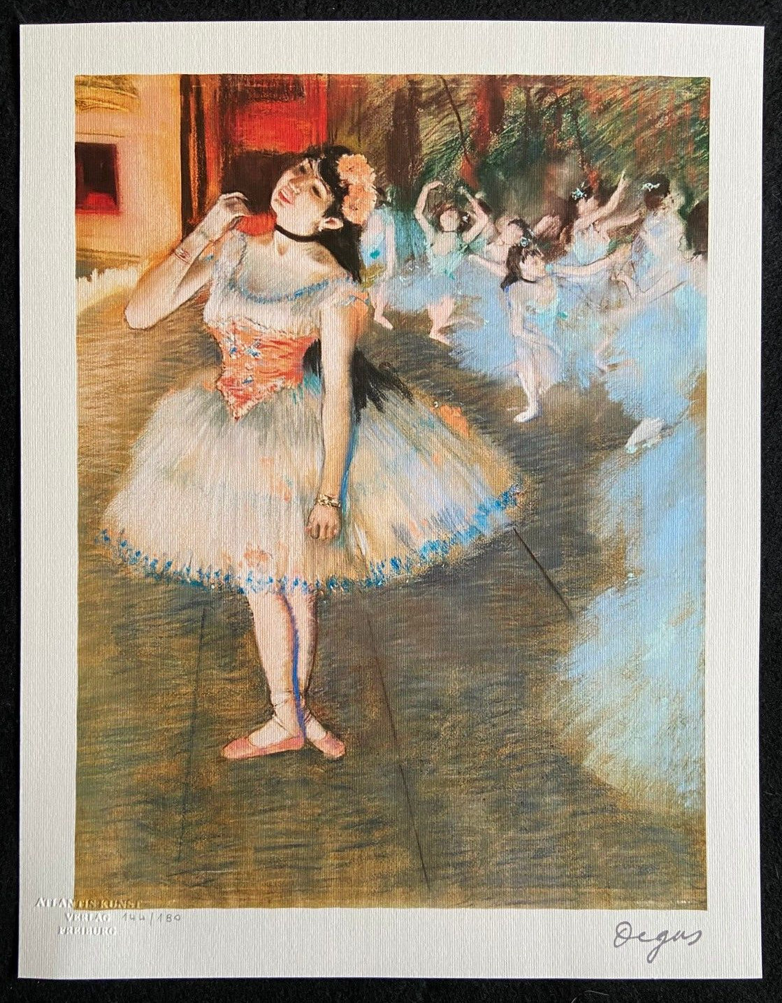 Edgar Degas Lithograph From An Coa Pastel, Hand Numbered