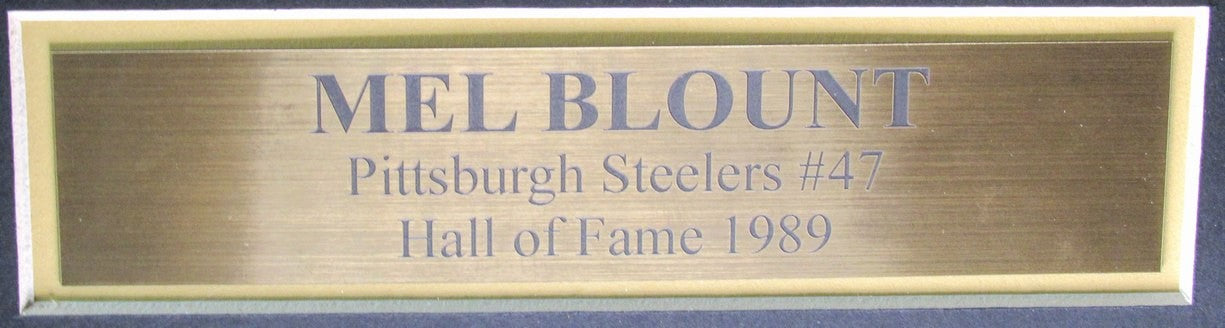 Mel Blount Hof Signed/Autographed Black Steelers Jersey Framed Jsa 200951