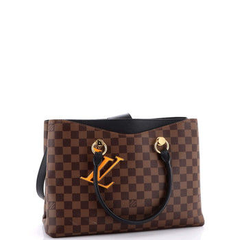 Louis Vuitton Lv Riverside Handbag Damier With Leather