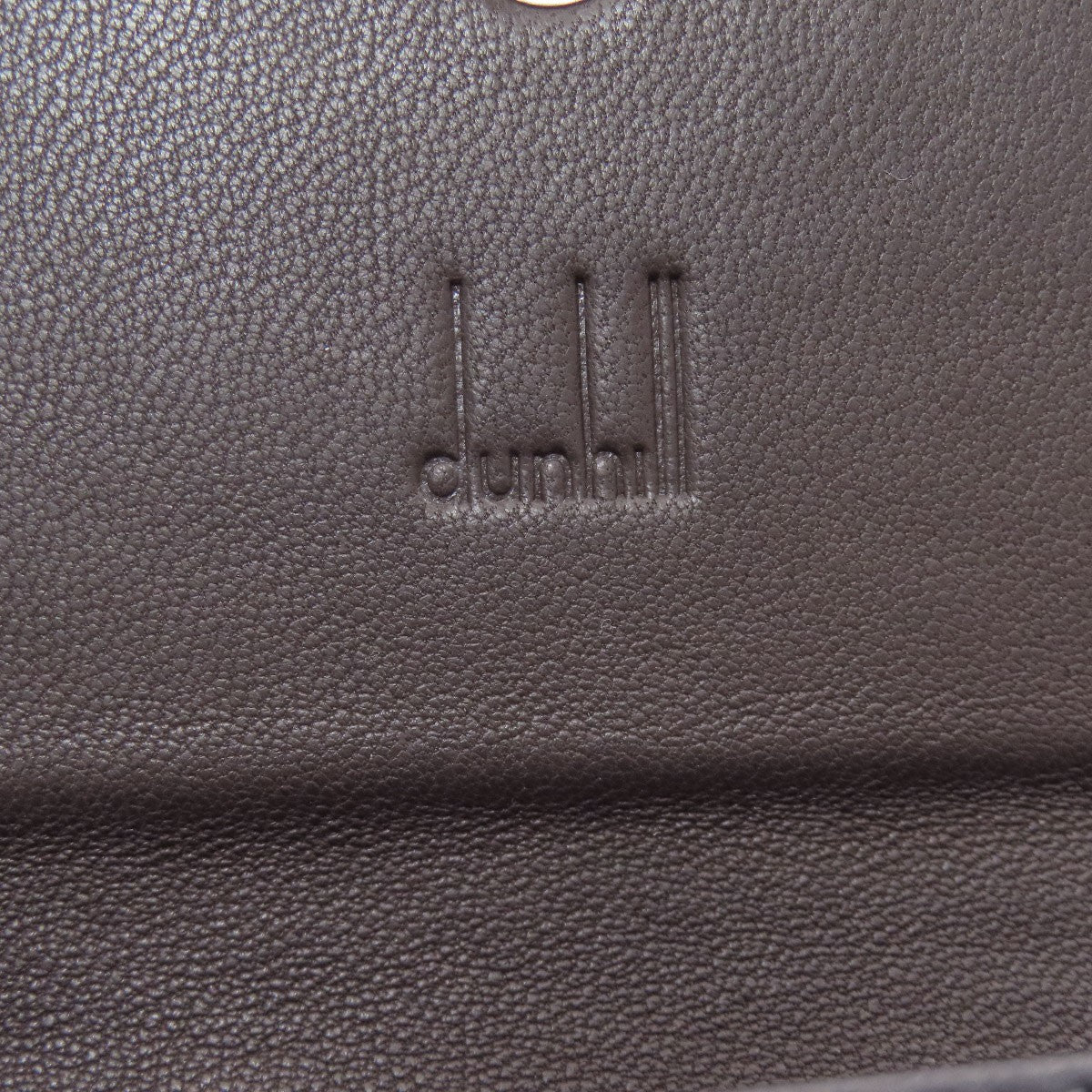 Calf Dunhill logo Card Case