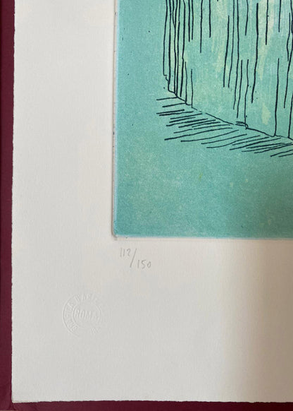 Man Ray Etching Hand Signed Rare Numbered Le Corbusier