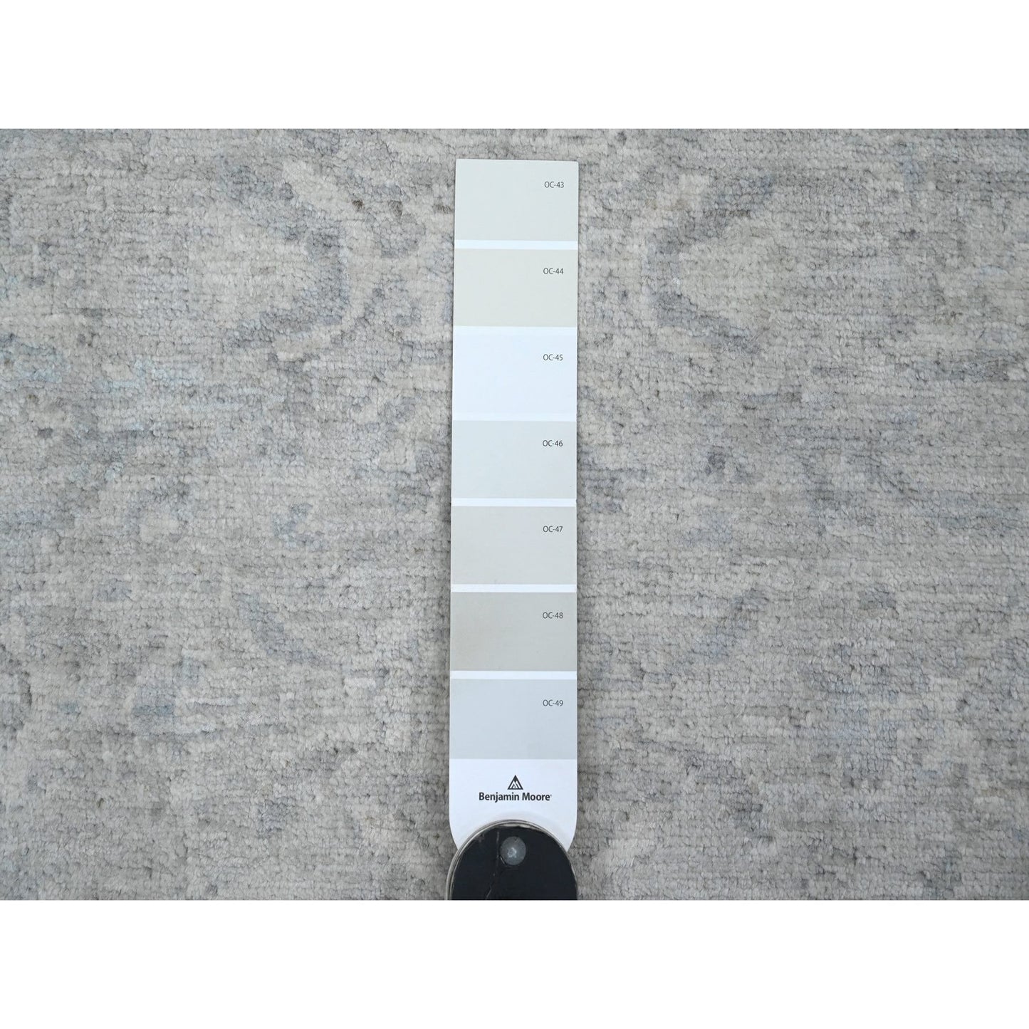 2'10"x31'9" Gray Heriz All Over Design Pure Wool Hand Knotted Runner Rug