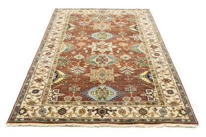 5X8 Ft Farmhouse Tribal Geometric Rug
