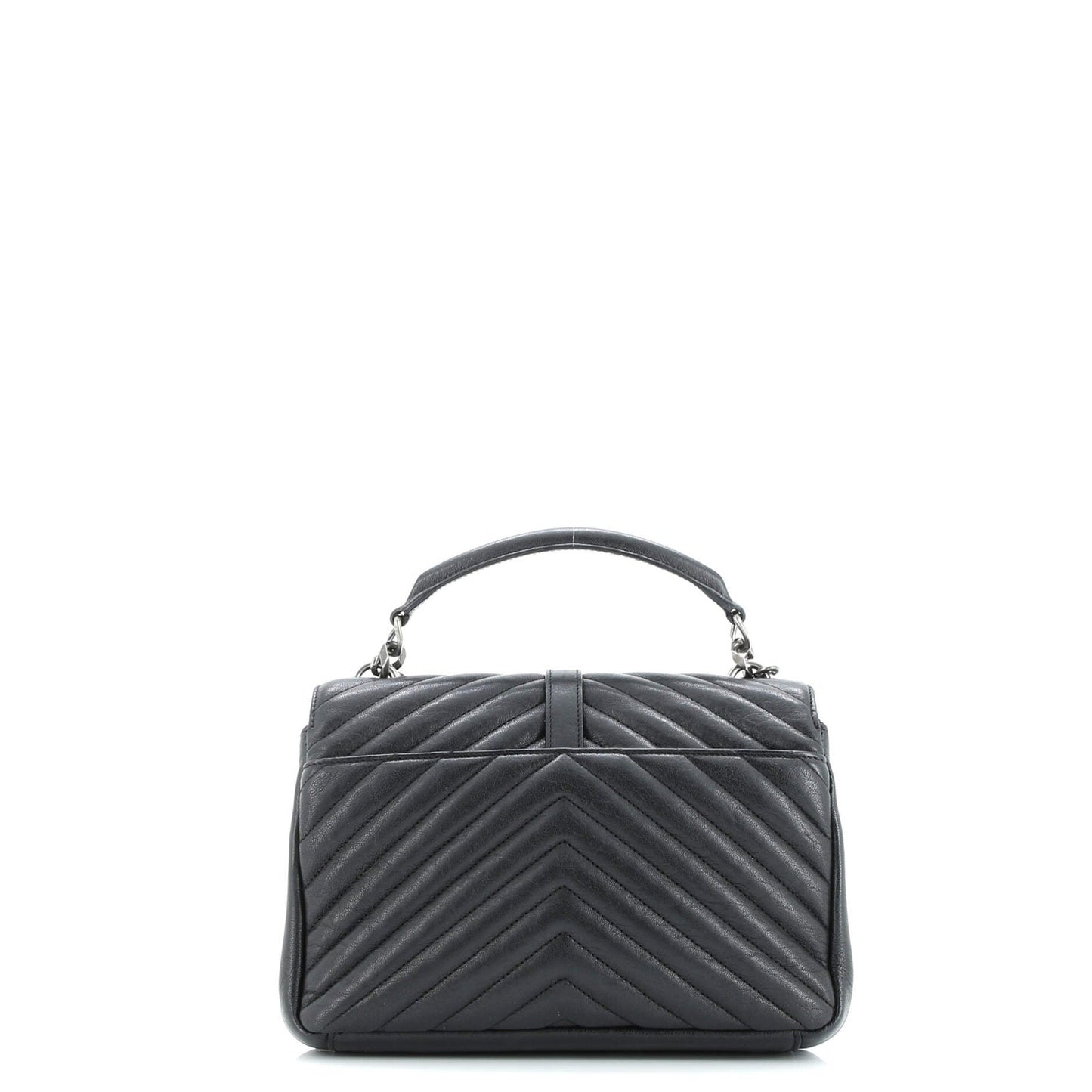 Saint Laurent Classic Monogram College Bag Matelasse Chevron Leather Medium