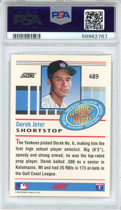 Derek Jeter 1993 Score Rookie Card #489 (Psa)