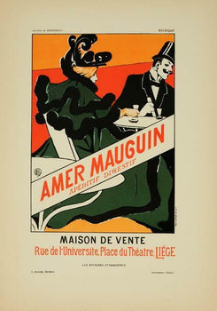 Original Vintage Poster Amer Mauguin By Berchmans For Affiches Etrangeres 1897
