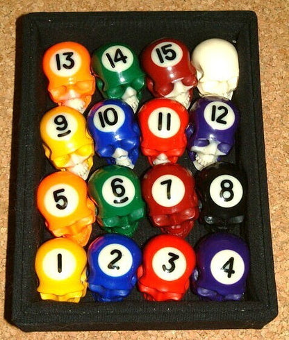 Lee Downey - Skull Sculpture Billiard Balls Rare Custom Made Jewelry Hand Carved