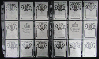 Pro Football Hall Of Fame Metallic Card Set