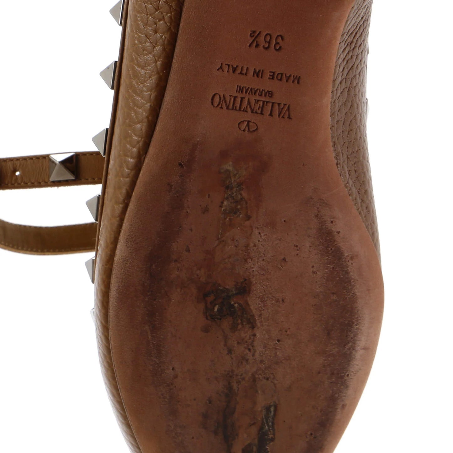 Valentino Garavani Women'S Rockstud Caged Ballerina Flats Leather