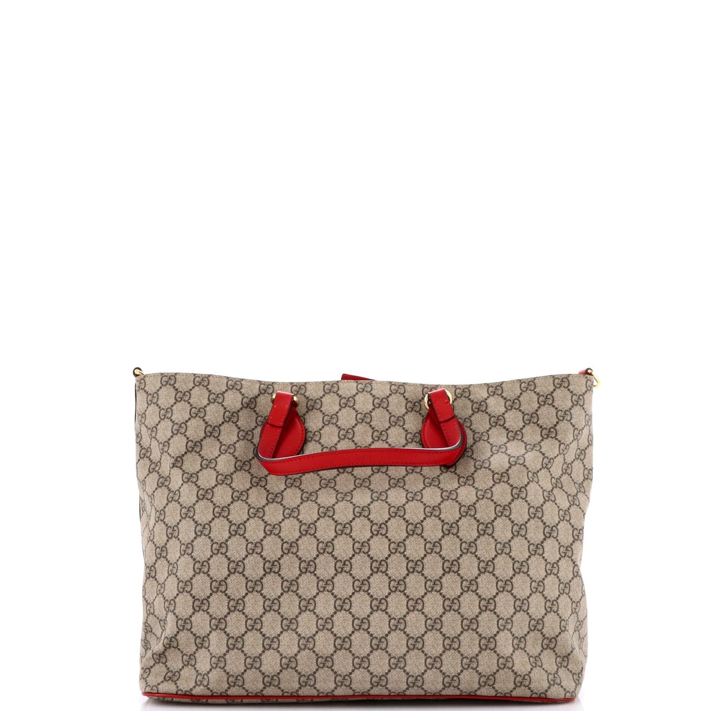 Gucci Convertible Soft Tote Embroidered Gg Coated Canvas Medium