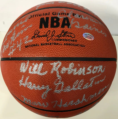 Hall Of Famers Autographed Official Leather Spalding Basketball