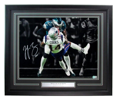 Malcolm Jenkins Signed 16X20 Photo Philadelphia Eagles Framed Beckett 185638