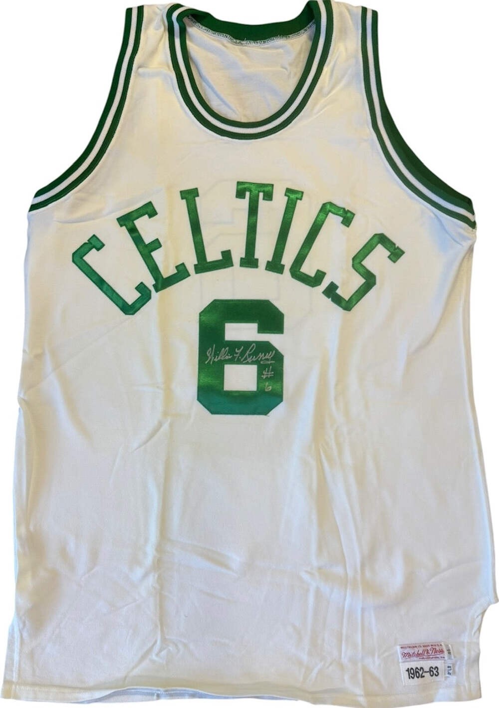 William F Russell Autographed Mitchell & Ness Boston Celtics Authentic Jersey