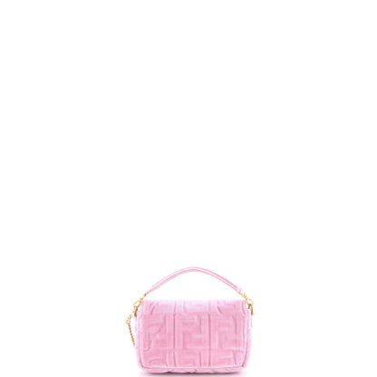 Fendi Baguette Nm Bag Zucca Embossed Velvet Mini