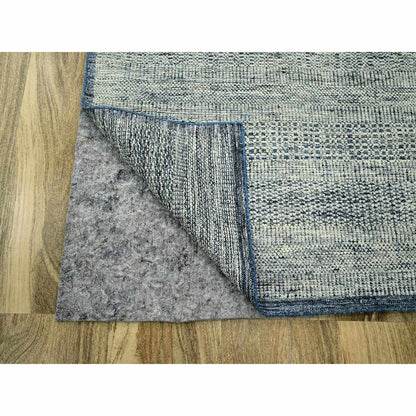 8'2"X10' Blue Hand Knotted Rug Pure Wool Oxidized Grass Design Oriental