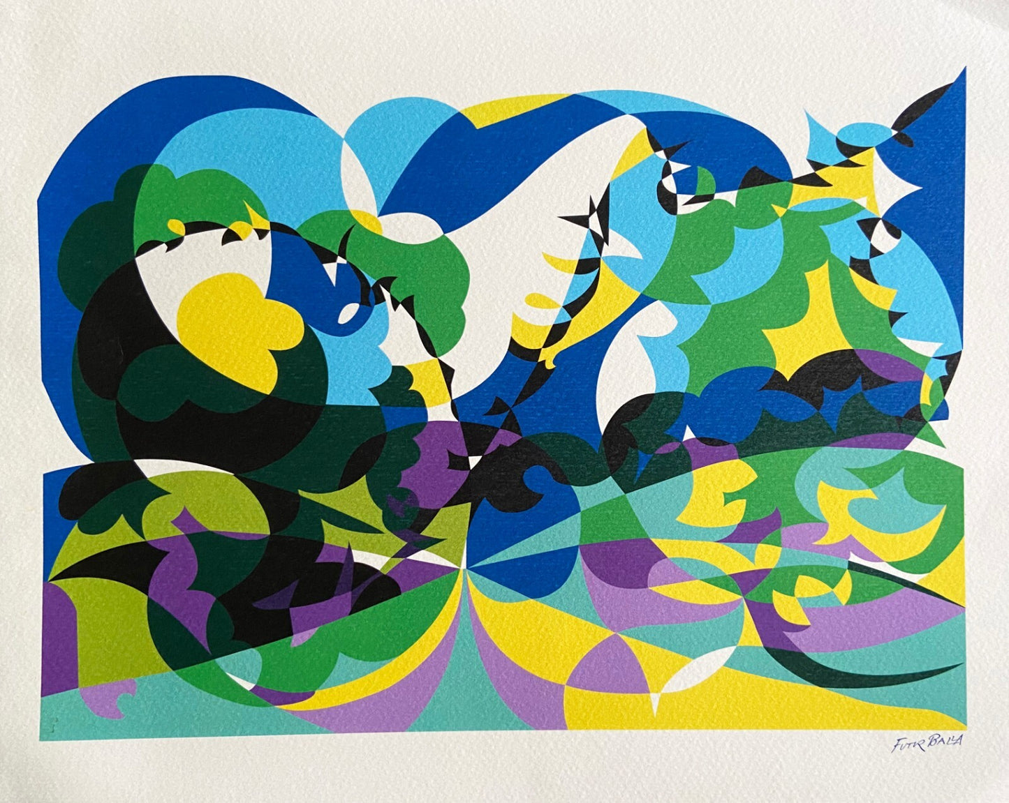 Giacomo Balla Lithograph 1968 Biennale Di Venezia