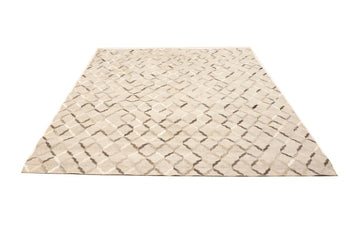 Modern Faux Leather Cowhide Rug 8x10 Contemporary Silver Carpet