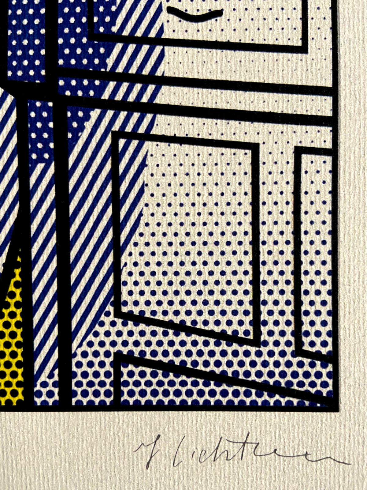 Roy Lichtenstein Lithograph Coa Signed Numbered By Hand Stamp