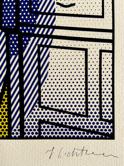 Roy Lichtenstein Lithograph Coa Signed Numbered By Hand Stamp