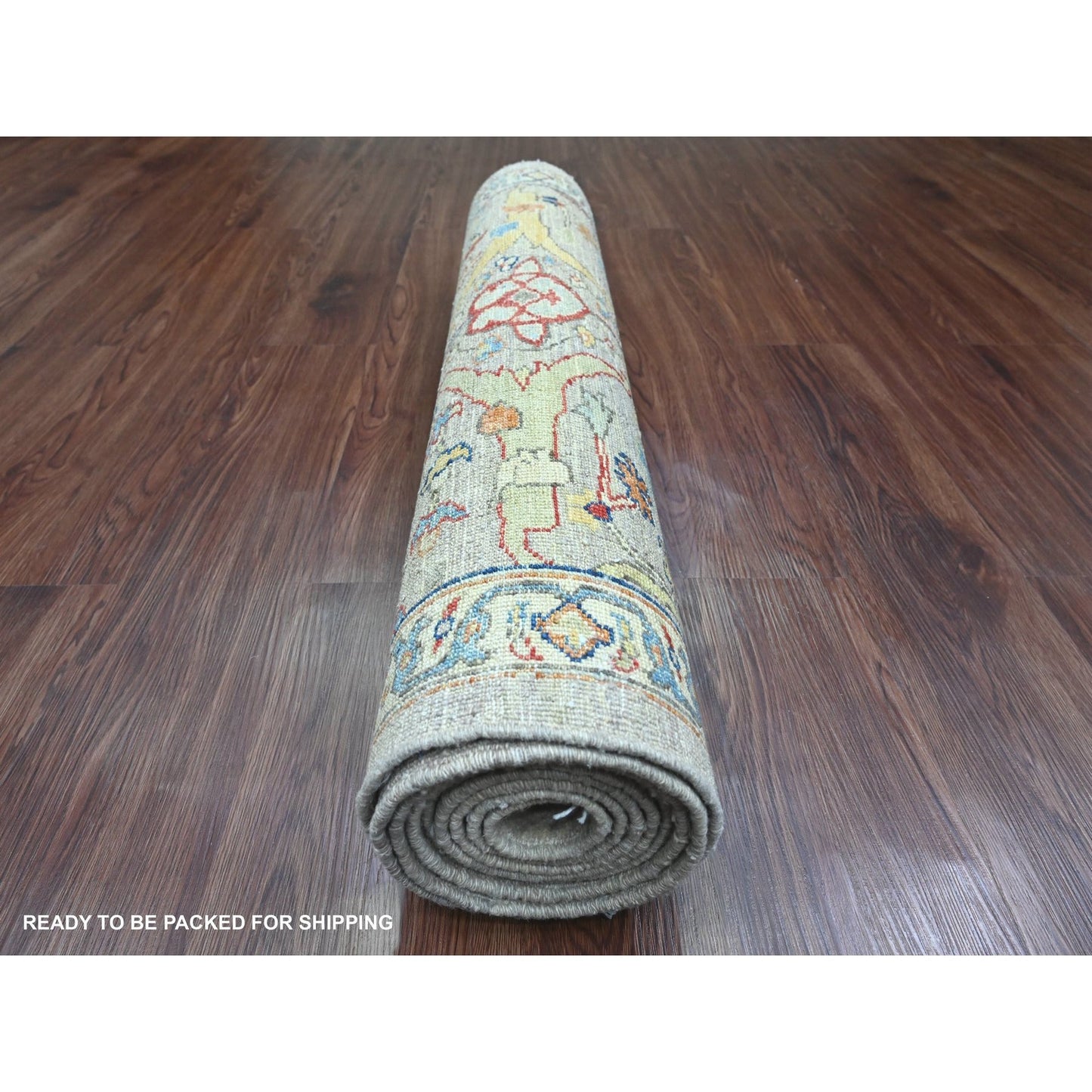 3'X9'8" Gray Bijar Garus Design Hand Knotted All Wool Runner Oriental Rug