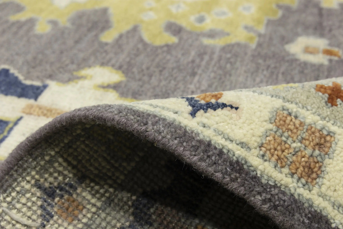 Handmade Oushak Floral Rug Colorfast Oriental