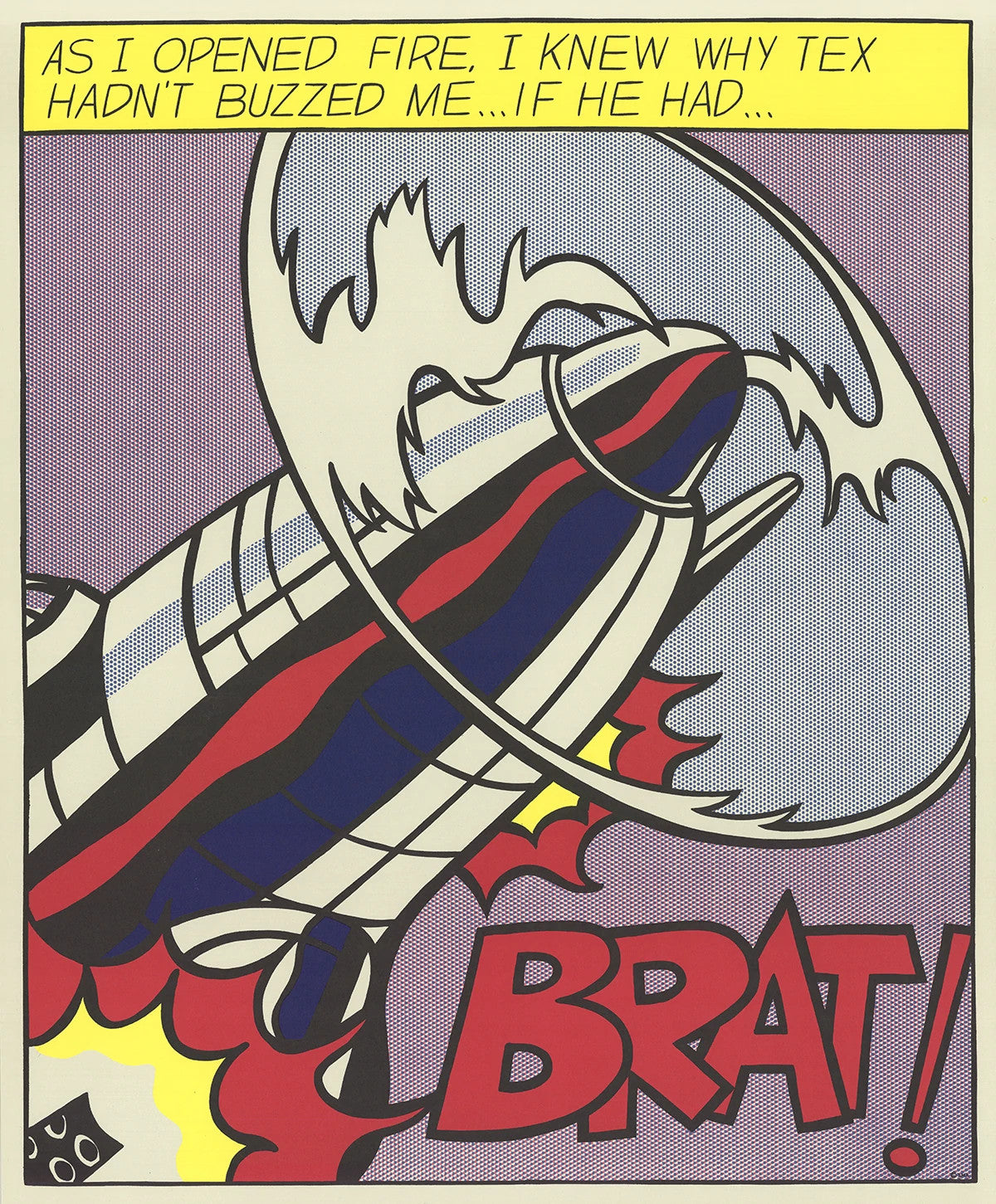 Roy Lichtenstein As I Opened Fire (Panel 1 Of 3) " Poster Pop Art M