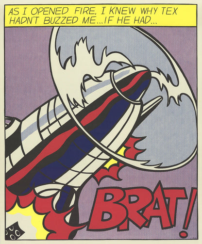 Roy Lichtenstein As I Opened Fire (Panel 1 Of 3) " Poster Pop Art M