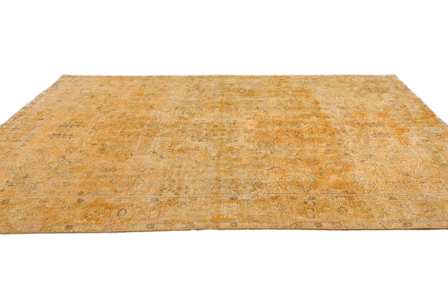 Antique Distressed Floral Vintage Oriental Rug Classic Farmhouse Carpet 6'4X9 ft