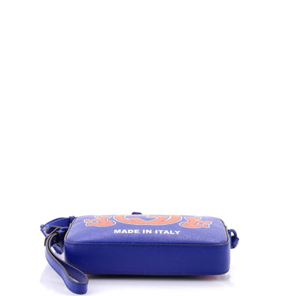 Gucci Ny Dragons Camera Crossbody Bag Printed Leather Small