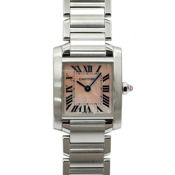 Cartier Tank Franaise Sm W51028Q3 Pink Ladies Used Watch #121913