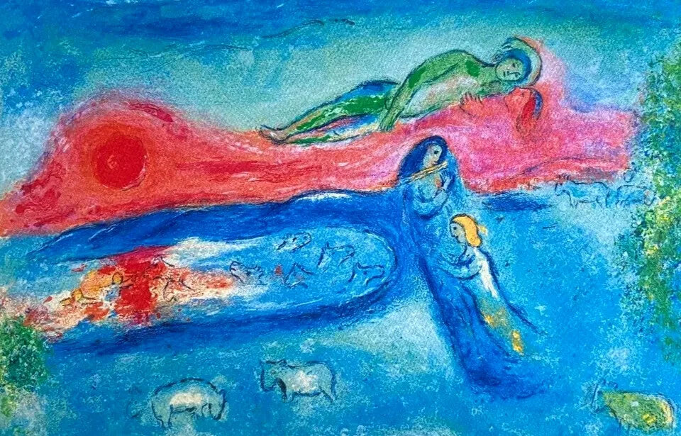 Marc Chagall Lithograph Coa Original Hand-Signed Pen Hand-Numbered