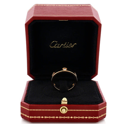 Diamonds Cartier Love 3 Diamonds Band Ring 18K Yellow Gold with