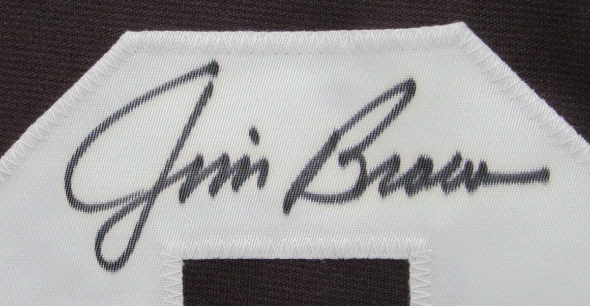 Jim Brown Hof Signed/Insc Brown Custom Football