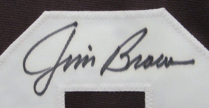 Jim Brown Hof Signed/Insc Brown Custom Football