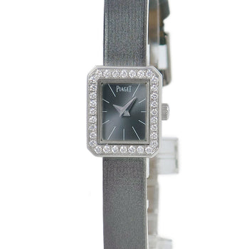 Piaget Mini Protocol G0A37512 K18Wg Genuine Diamond Watch Women