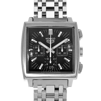 Tag Heuer Monaco Chronograph Cs2111.Fc8119 Black Men'S Used Watch #71121